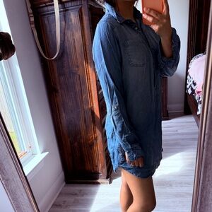 rue21 Light Blue Denim Shirt Dress